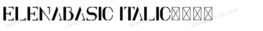ElenaBasic Italic字体转换